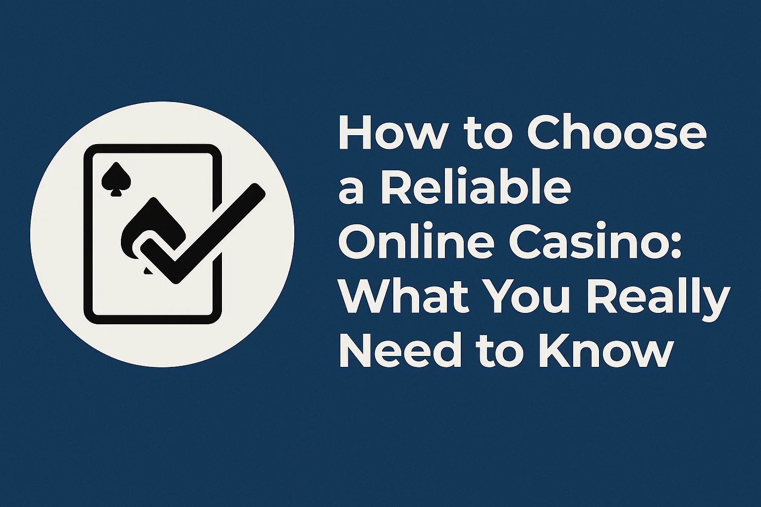 How to Choose a Reliable Online Casino: What You Really Need to Know